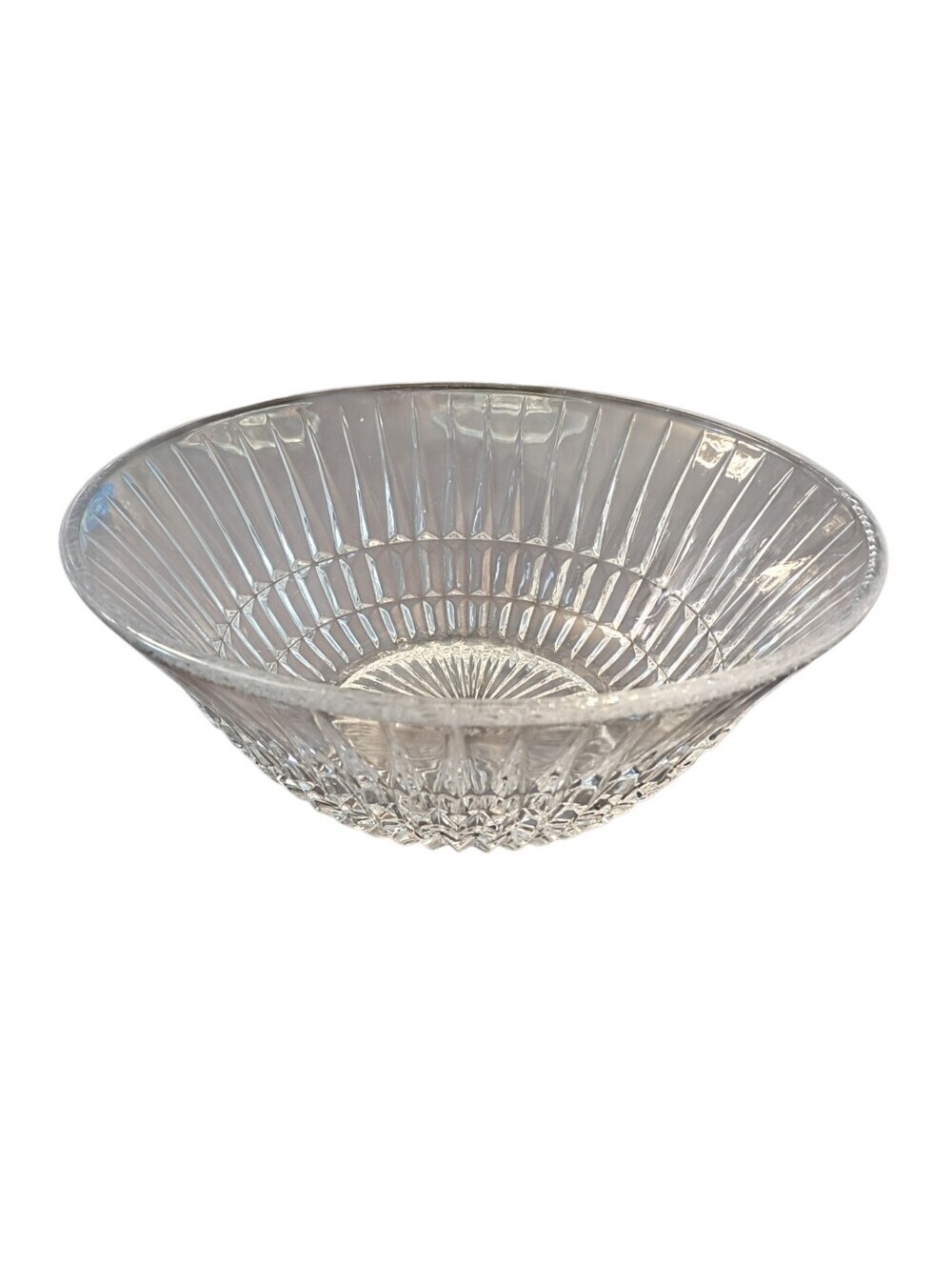 Vintage Jeannette Glass Bowl Empire Pattern 9"